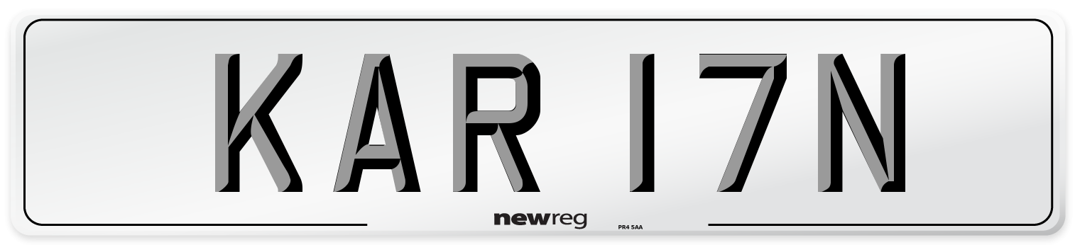 KAR 17N Number Plate from New Reg